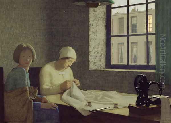 The Old Nurse, 1926 Oil Painting by Frederick Cayley Robinson