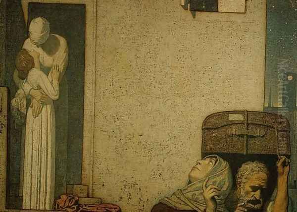 The Farewell, 1909 Oil Painting by Frederick Cayley Robinson