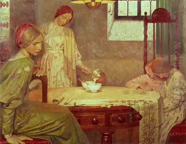 In the Depth of Winter Oil Painting by Frederick Cayley Robinson