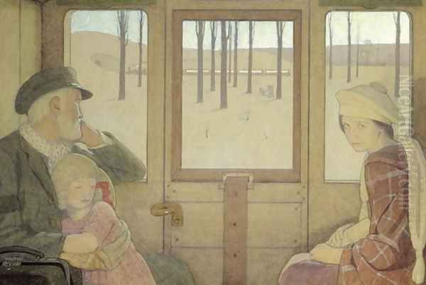 The Long Journey, 1923 Oil Painting by Frederick Cayley Robinson