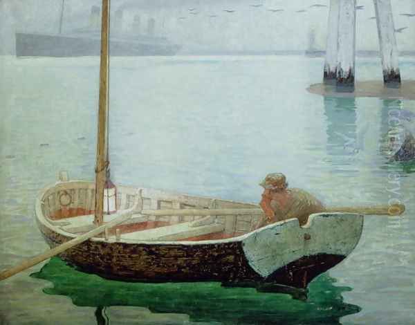 The Outward Bound, 1912 Oil Painting by Frederick Cayley Robinson