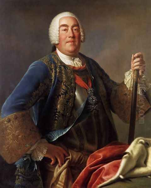 King Augustus III of Poland 1755 Oil Painting by Pietro Antonio Rotari