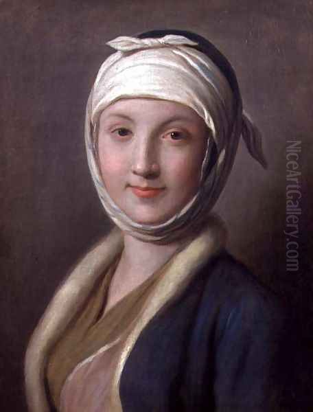 Russian Girl, after 1756 Oil Painting by Pietro Antonio Rotari