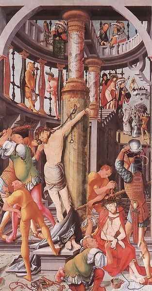 Flagellation of Christ Oil Painting by Jorg Ratgeb