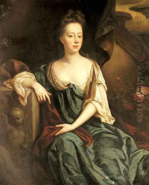 Portrait Of Anne Sherard, Lady Brownlow (1659-1721) Oil Painting by John Riley