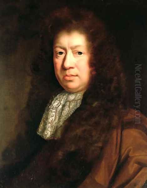 Portrait of Samuel Pepys Oil Painting by John Riley