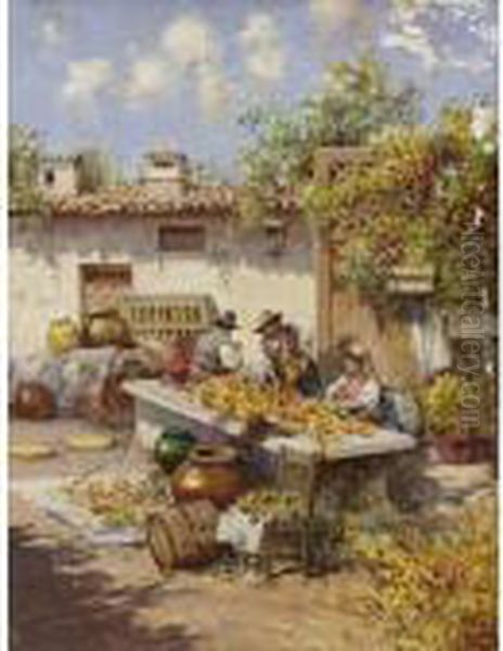 Rustico Spagnolo Oil Painting by Carlo Pellegrini