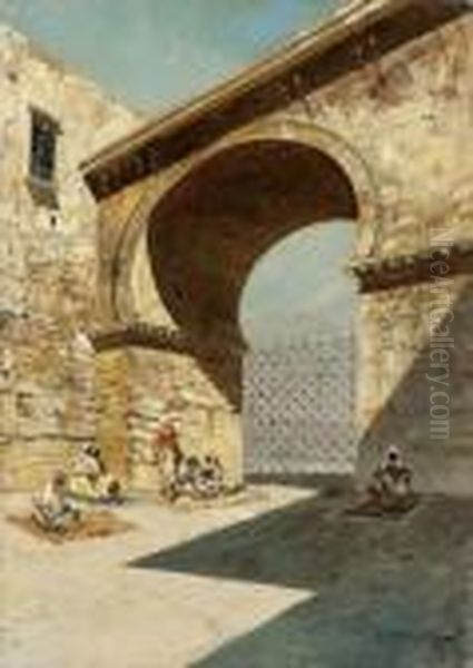 Scena Orientale Oil Painting by Carlo Pellegrini