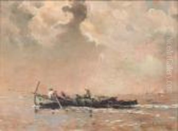 Pescatori Oil Painting by Carlo Pellegrini