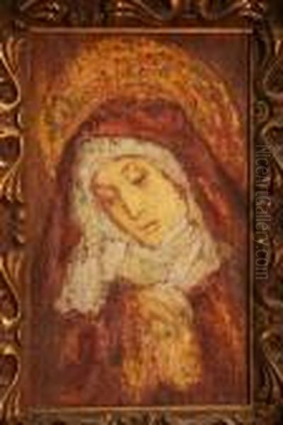 Vierge A La Piete Oil Painting by Leonce Pelletier