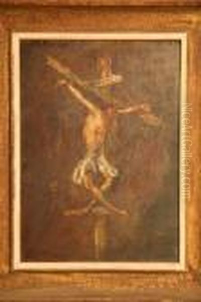 Christ En Croix Oil Painting by Leonce Pelletier