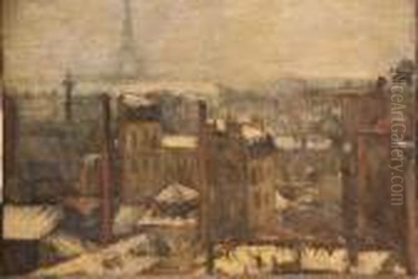 Vue De Paris Oil Painting by Leonce Pelletier