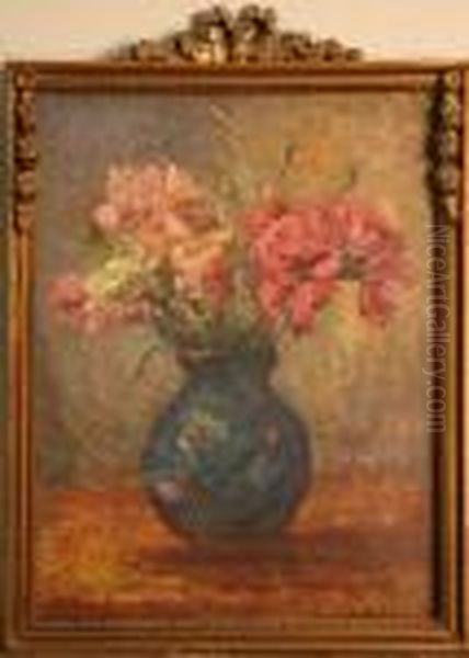 Nature Morte Aux Fleurs Oil Painting by Leonce Pelletier