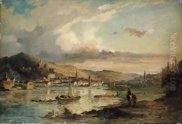 Wertheim Oil Painting by Carl Rottmann