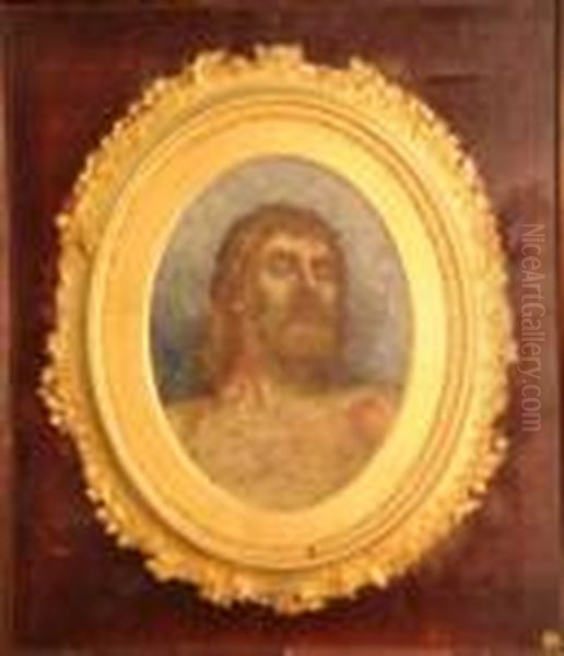 Tete De Christ Oil Painting by Leonce Pelletier