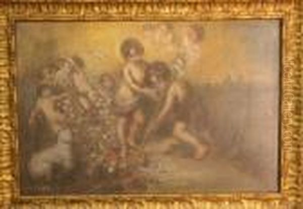 Scene Pastorale Avec Enfant Oil Painting by Leonce Pelletier