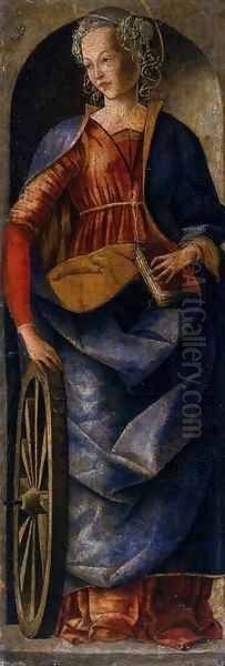 Griffoni Polyptych St Catherine of Alexandria Oil Painting by Ercole de' Roberti