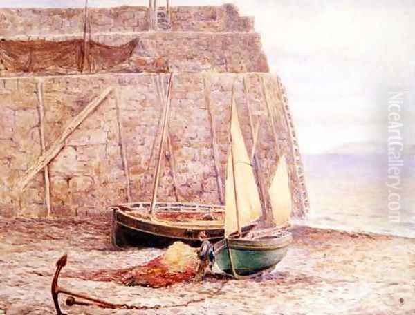 Sorting the Nets Oil Painting by Charles Robertson