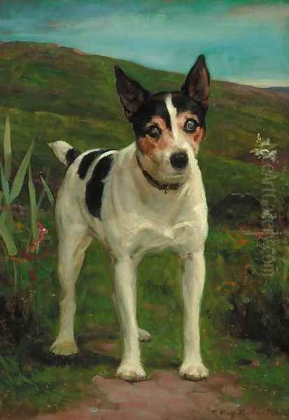 Joseph, a Jack Russell terrier Oil Painting by Charles Robertson