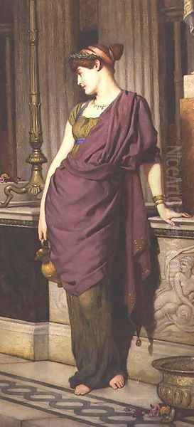 A Grecian Girl Oil Painting by Edward Radford