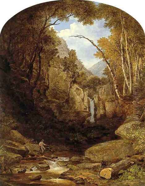 Meditation in the Catskill Mountains Oil Painting by Thomas Addison Richards