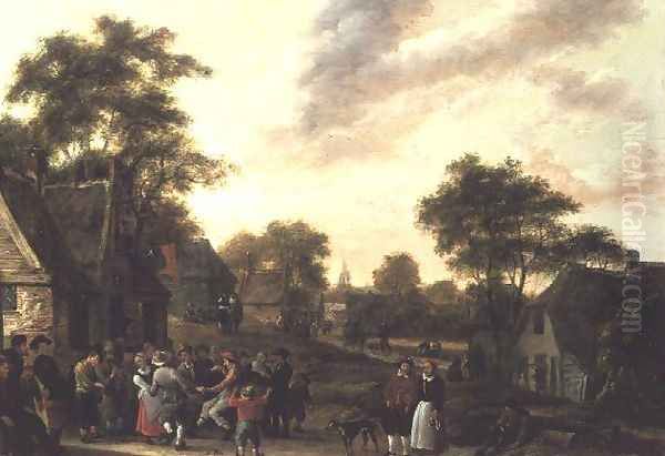 Peasants Roistering Oil Painting by Salomon Rombouts