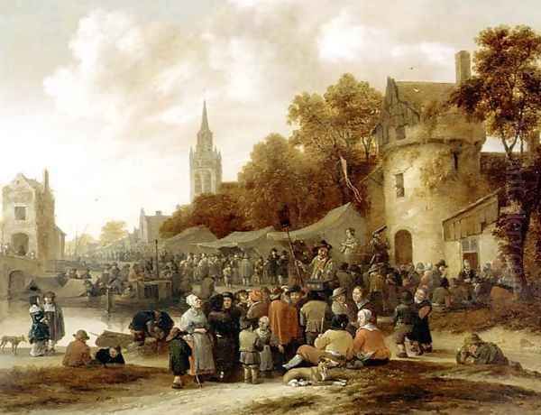 The Village Fair Oil Painting by Salomon Rombouts