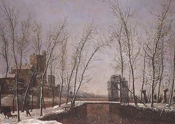 The Snowfall Oil Painting by Salomon Rombouts