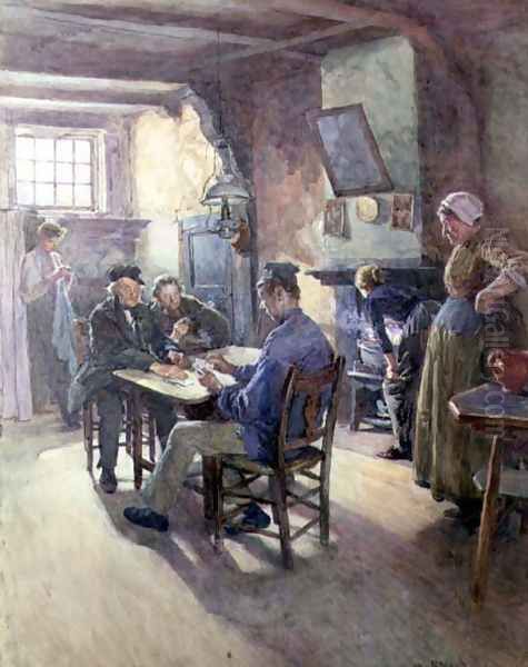 A Dutch Lodging House Oil Painting by William Rainey