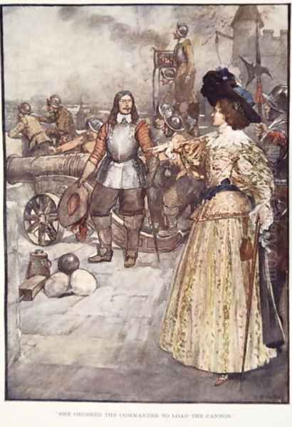 She Ordered the Commander to Load the Cannon, from The Story of France, by Mary MacGregor, 1920 Oil Painting by William Rainey