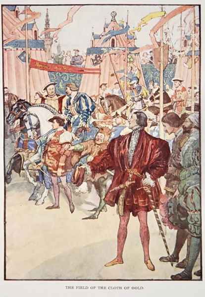 The Field of the Cloth of Gold, June 1520, illustration from The Story of France Told to Boys and Girls by Mary Macgregor, 1920 Oil Painting by William Rainey