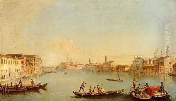 View Of San Giorgio Maggiore Seen From The South, Venice Oil Painting by Johann Richter