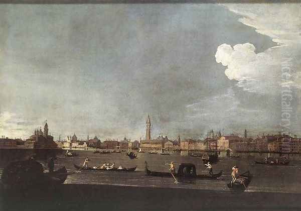 The Bacino di San Marco c. 1740 Oil Painting by Johann Richter