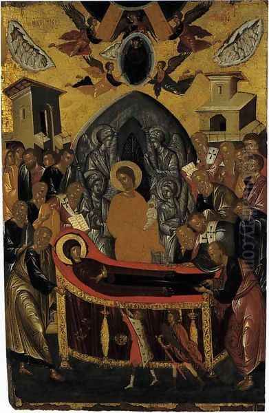 The Dormition of the Virgin Oil Painting by Andreas Ritzos