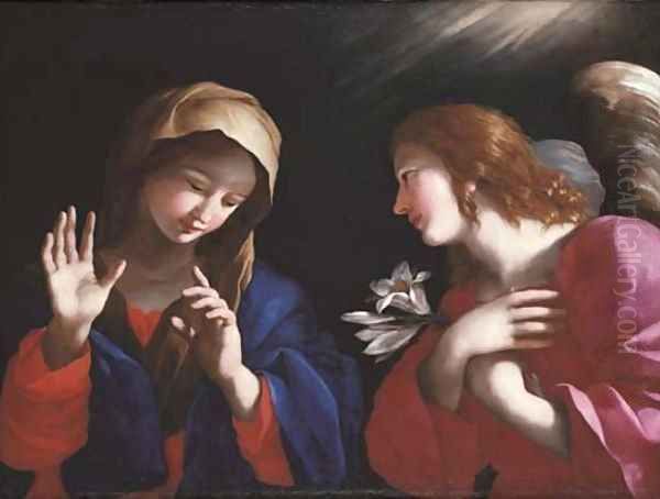 The Annunciation Oil Painting by Giovanni Francesco Romanelli