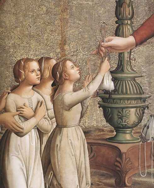 Annunciation (detail) Oil Painting by Antoniazzo Romano