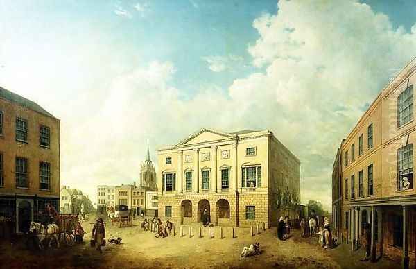 The Shire Hall, Chelmsford, 1794 Oil Painting by Philip Reinagle