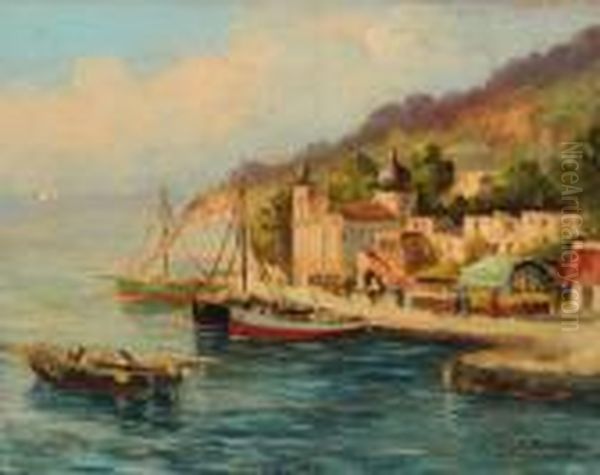 Veduta Della Costiera Ligure Oil Painting by Giuseppe Pennasilico