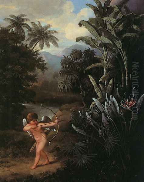 Cupid Inspiring the Plants with Love 1797 Oil Painting by Philip Reinagle