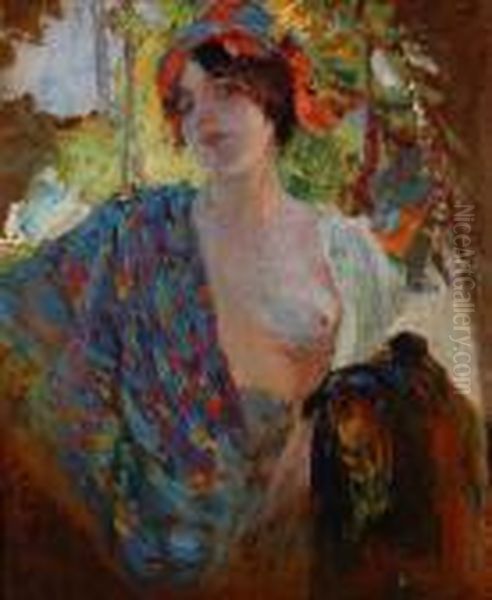 La Modella Oil Painting by Giuseppe Pennasilico