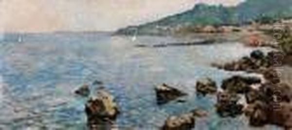 Costa Ligure Oil Painting by Giuseppe Pennasilico