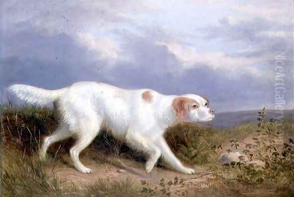 A Setter on the Moor Oil Painting by Philip Reinagle