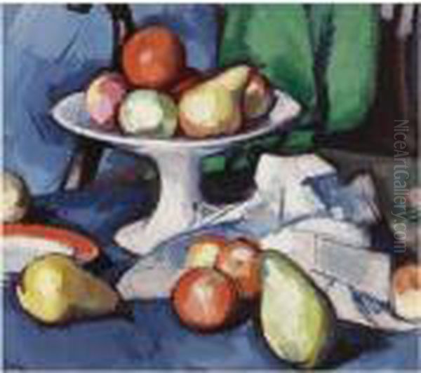 Still Life Of Fruit Oil Painting by Samuel John Peploe