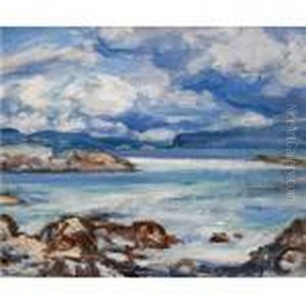 Cloudy Sky, Iona Oil Painting by Samuel John Peploe