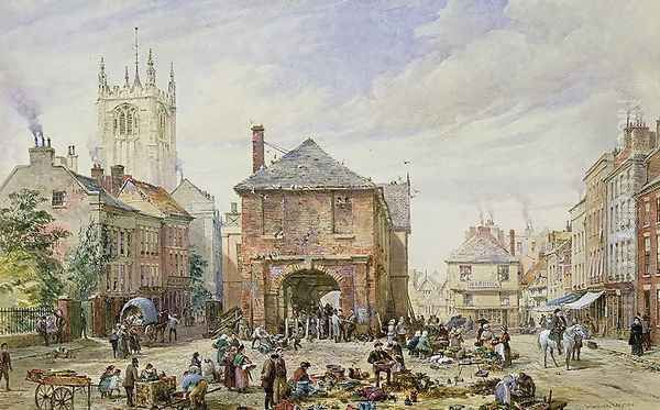 Ludlow Oil Painting by Louise Rayner