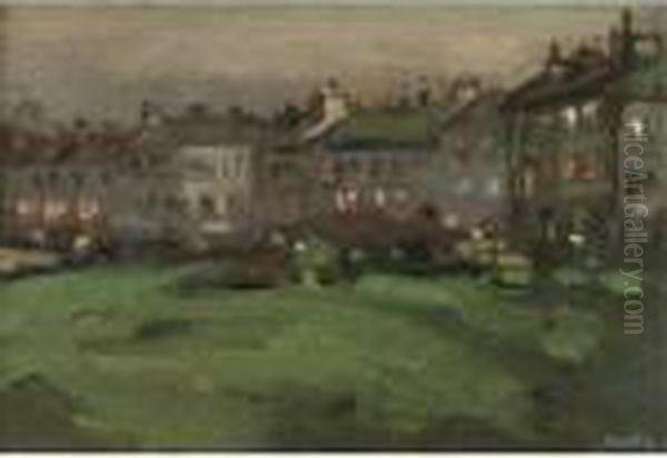 The Links At Dusk, North Berwick Oil Painting by Samuel John Peploe