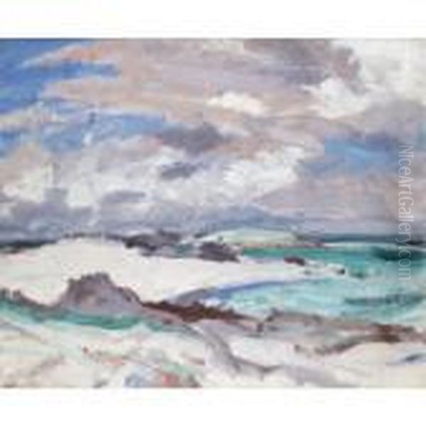 Iona, The North Shore Oil Painting by Samuel John Peploe