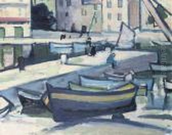 The Harbour, Cassis Oil Painting by Samuel John Peploe