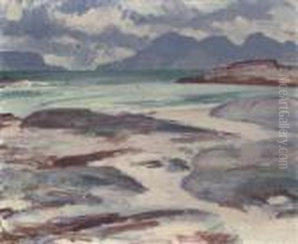 Sand And Rocks Oil Painting by Samuel John Peploe