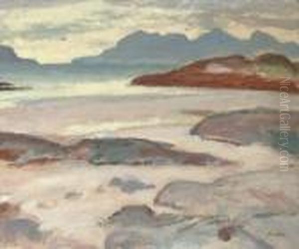 Rhum From Morar Oil Painting by Samuel John Peploe